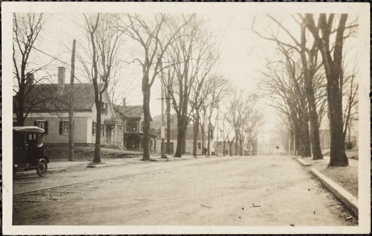 Broad St., Hale Street on left in between the trees from the southeast.