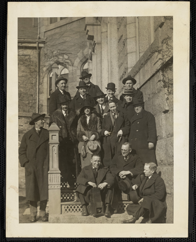 Unidentified group of people; Dedham. Mass.