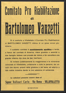 Comitato pro riabilitazione di Bartolomeo Vanzetti