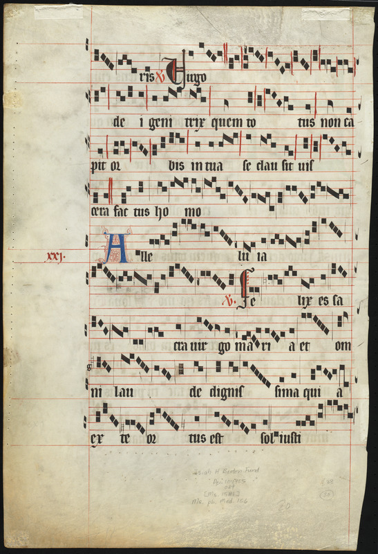 Single leaf from a 14th-century gradual