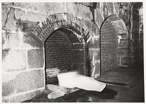 Ft. Independence, Castle Island, South Boston. Photo of interior before restoration