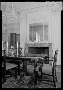Daggett House, Salem: interior, dining room fireplace