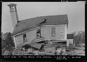 East side of the fire station, Ware, Mass., Sep 27, 1938