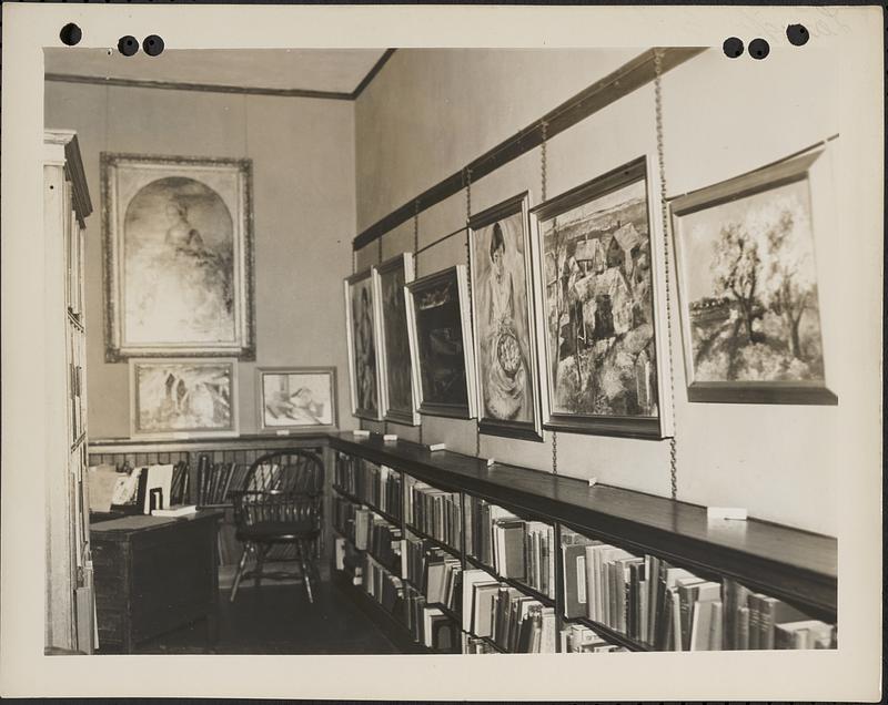 Lexington exhibition, corner of exhibit at Cary Memorial Library