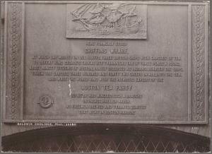 Boston, memorial tablet on Atlantic Ave., site of Griffin's Wharf