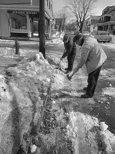 Snow storm, Stevens Bakery, 195 Court Street, New Bedford