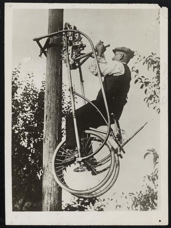 Tree Climbing Cycle. The inventor Kutt of Frankfurt has just invented a