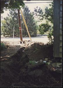 Peak House repairs (trench for new electric line)