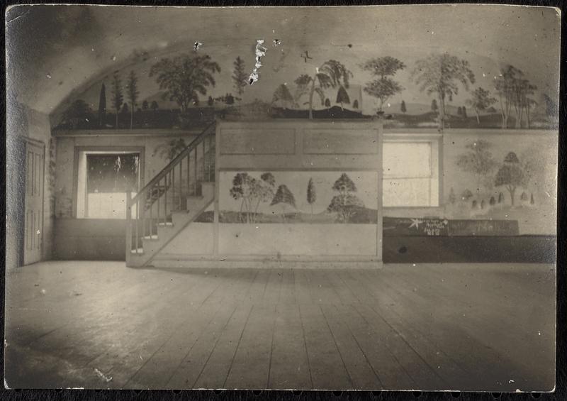 Painted walls, ballroom, Hayes-Colburn Tavern