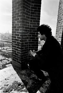 Douglas Abdell atop Chelsea City Hall