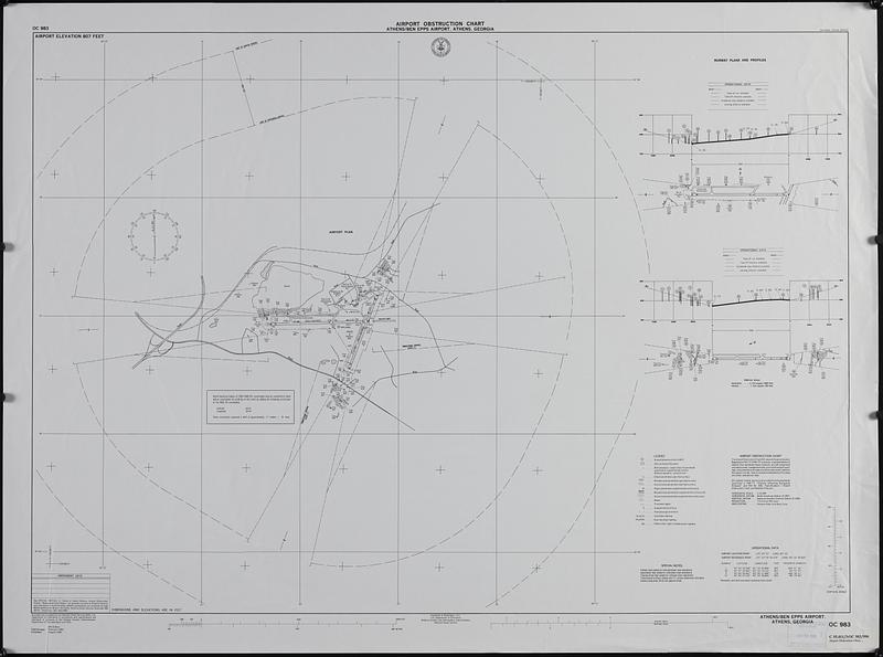 Airport obstruction chart, OC 983, Athens/Ben Epps Airport, Athens, Georgia