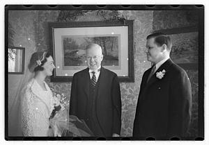 Wedding, William T. Chase Jr. and Rhoda Young, Reverend Charles N. Arbuckle in center