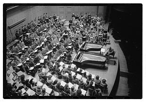 Recording "La Mer" for Victor R.C.A., Dr. K & Boston Symphony Orchestra, also recording mch.