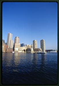 Boston (circa 1996): Skyline of Boston from Boston Harbor