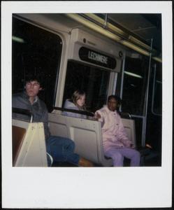 Sitting on Green Line train