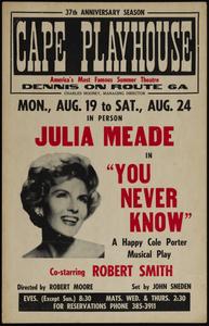 In person Julia Meade in "You Never Know"