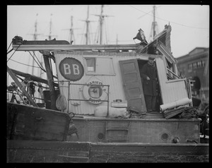 Fishing boat Marietta B. rammed by British 3-master Mina Nadeau off Parrsboro, Nova Scotia