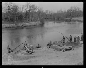 River view during herring run in Raynham