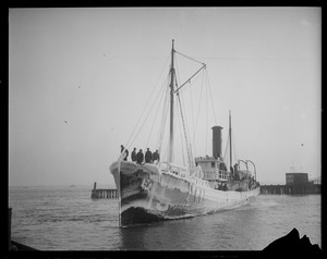 Ice covered steam trawler Ripple