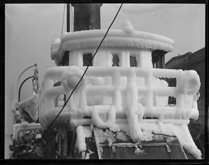 Ice covered pilot house