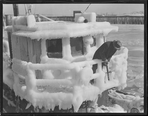 Steam trawler Cornell covered in ice