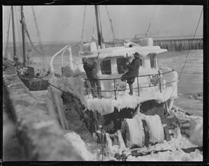 Steam trawler Cornell covered in ice