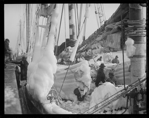 Trawler Herbert Parker covered in ice