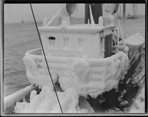 Ice covered trawler