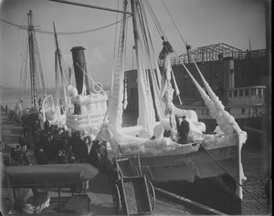 Ice covered trawler, T-wharf