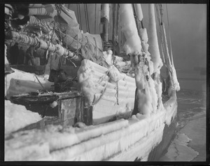 Trawler Herbert Parker covered in ice