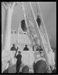 SS Prince George covered in ice