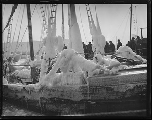 Ice covered trawler Mary and Julian
