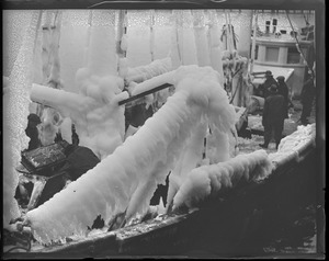 Fishing schooner Rita B clad in ice