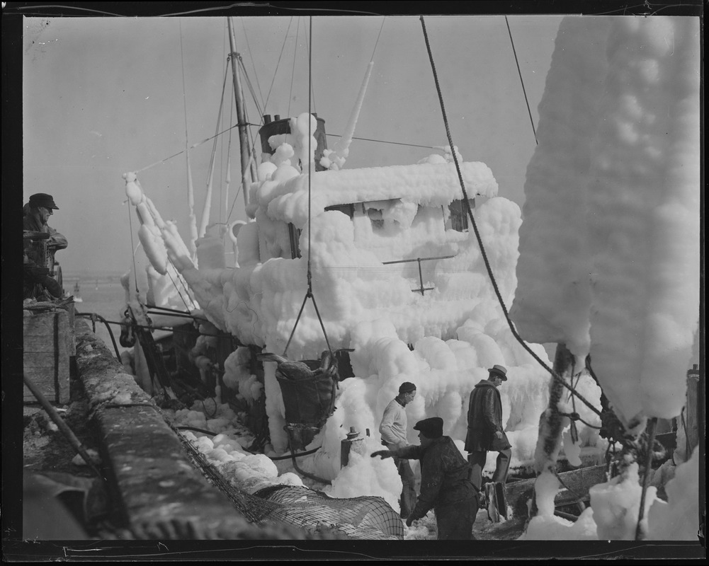 Ice covered steam trawler Illinois