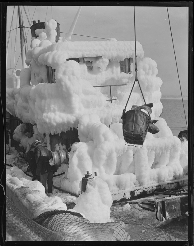 Ice covered steam trawler Illinois
