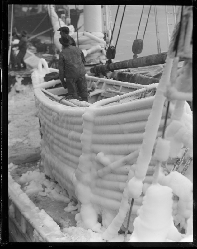 Ice covered dories