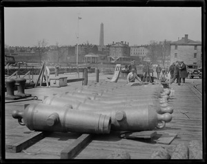 Cannons off USS Constitution in Navy Yard