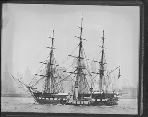 USS Constitution entering New York harbor