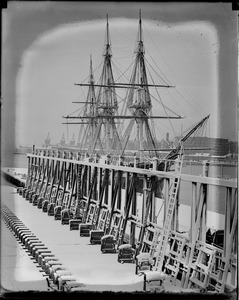 USS Constitution in Navy Yard after snowstorm