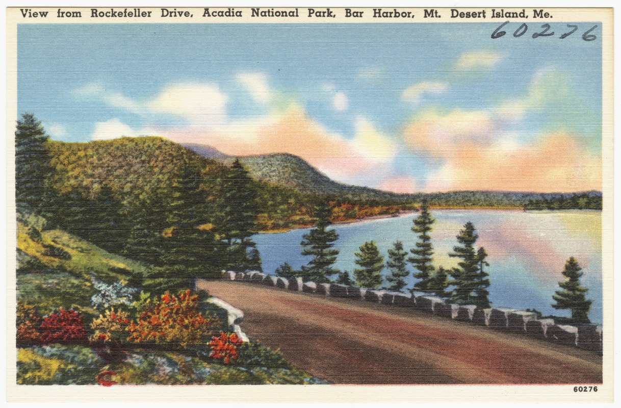 View from Rockefeller Drive, Acadia National Park, Bar Harbor, Mt. Desert Island, Me.