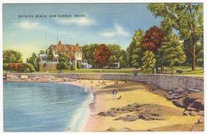 Bathing beach, Bar Harbor, Maine