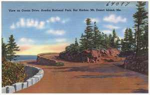 View on Ocean Drive, Acadia National Park, Bar Harbor, Mt. Desert Island, Me.