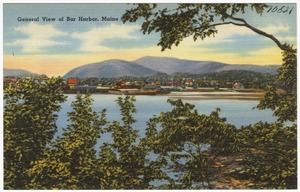 General view of Bar Harbor, Maine