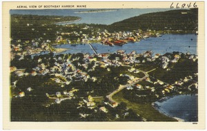 Aerial view of Boothbay Harbor, Maine