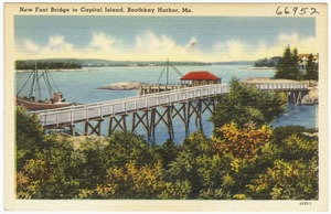 New foot bridge to Capital Island, Boothbay Harbor, Me.