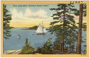 View along shore, Boothbay Harbor, Maine