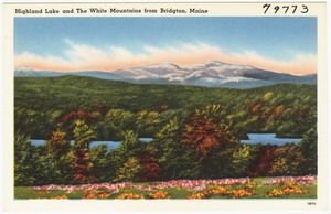 Highland Lake and The White Mountains from Bridgton, Maine