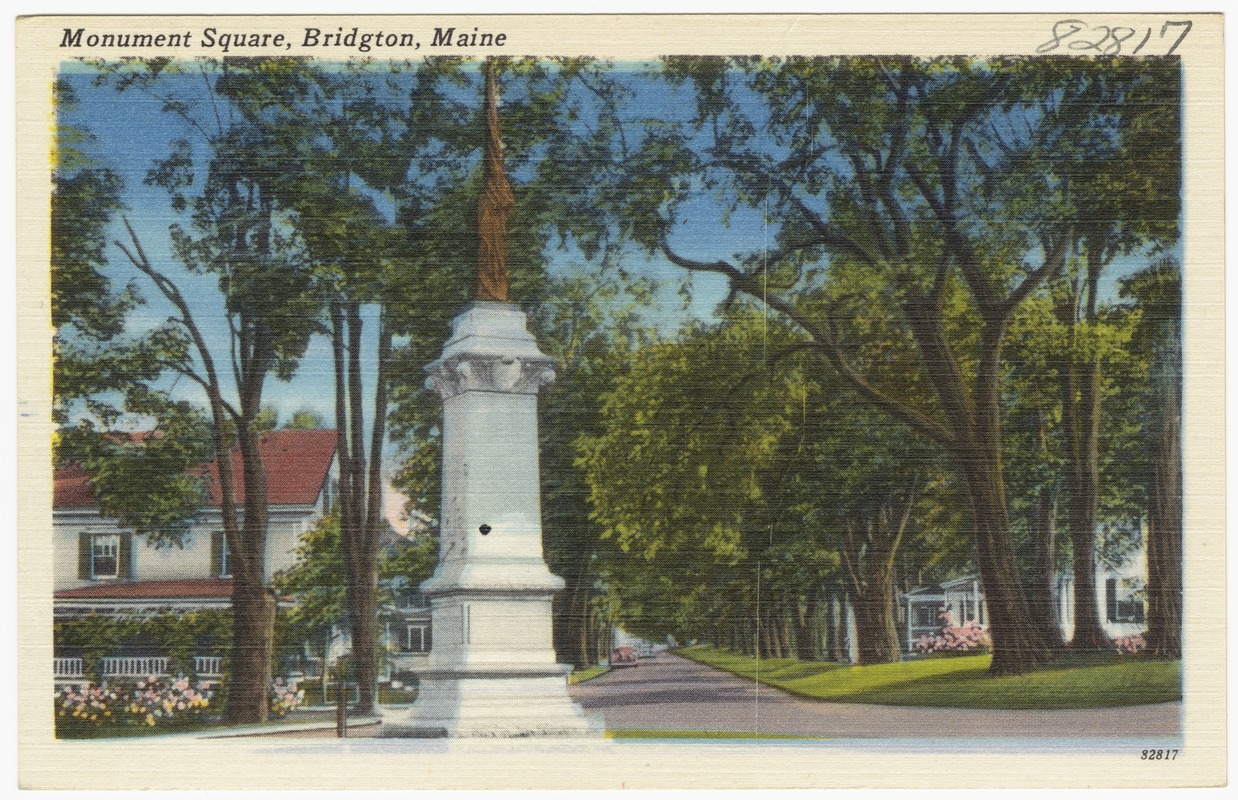 Monument Square, Bridgton, Maine Digital Commonwealth