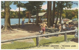 Picnic ground -- Woods Lake, Bridgton, Maine