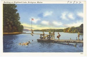 Bathing at Highland Lake, Bridgton, Maine